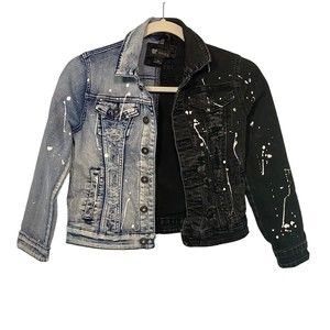 Waimea Kids Two Tone Split Splatter Paint Jacket Size Medium